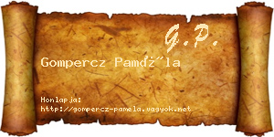 Gompercz Paméla névjegykártya